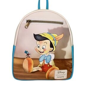 Loungefly Disney Pinocchio Backpack - Cream and Blue